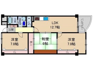 ウイングビュー鮎川の物件間取画像